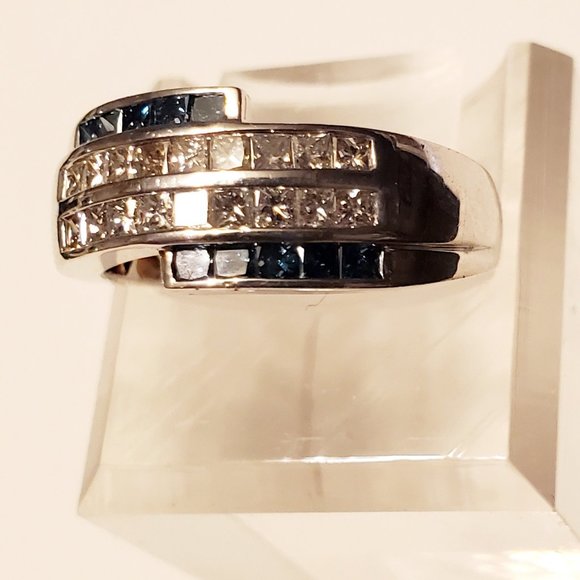 14K white gold diamond ring - Picture 5 of 10